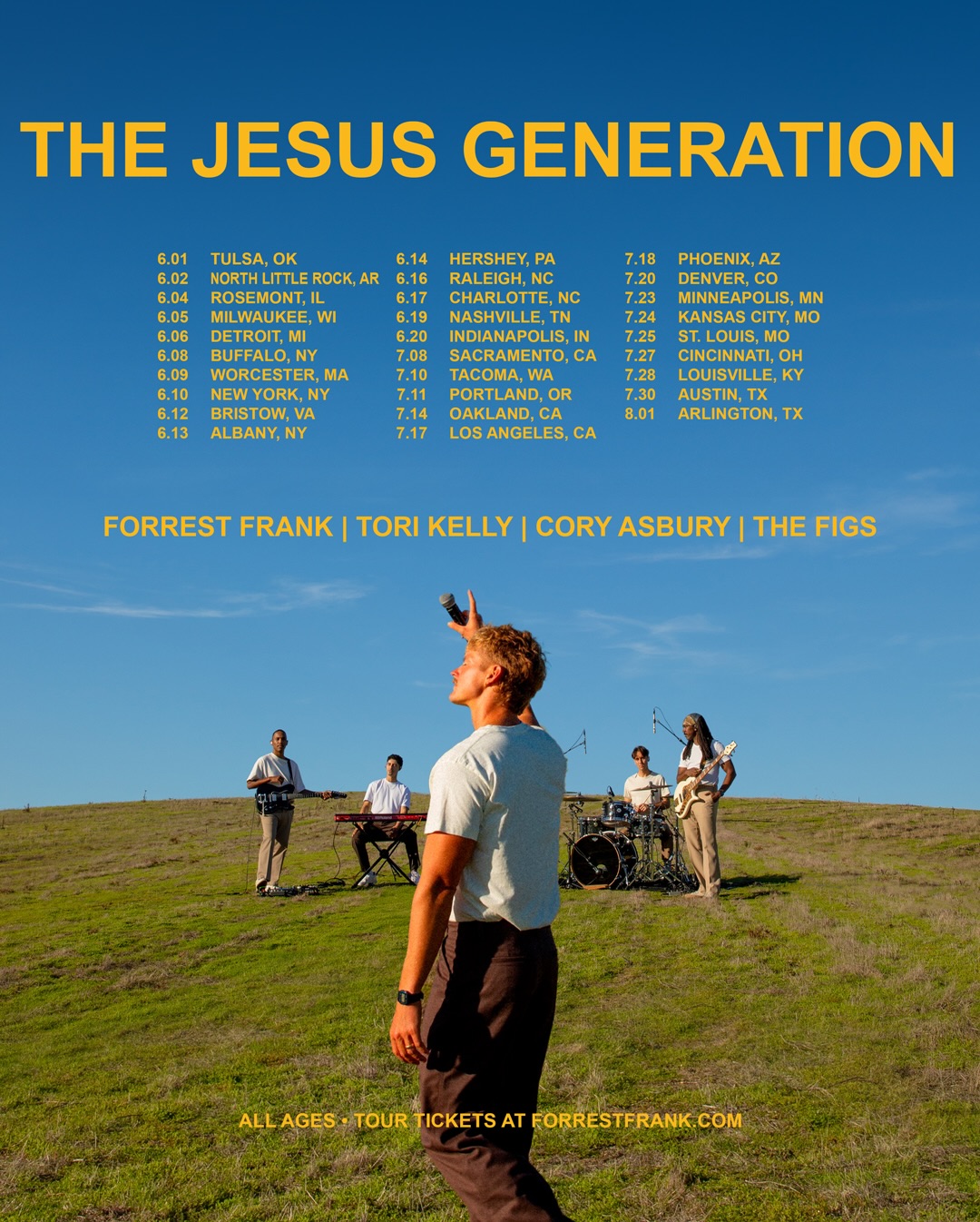 Forrest Frank The Jesus Generation Tour Poster 2026